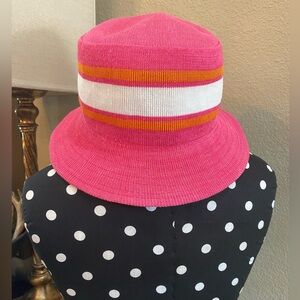 Bucket Hat, Pink/Orange/White